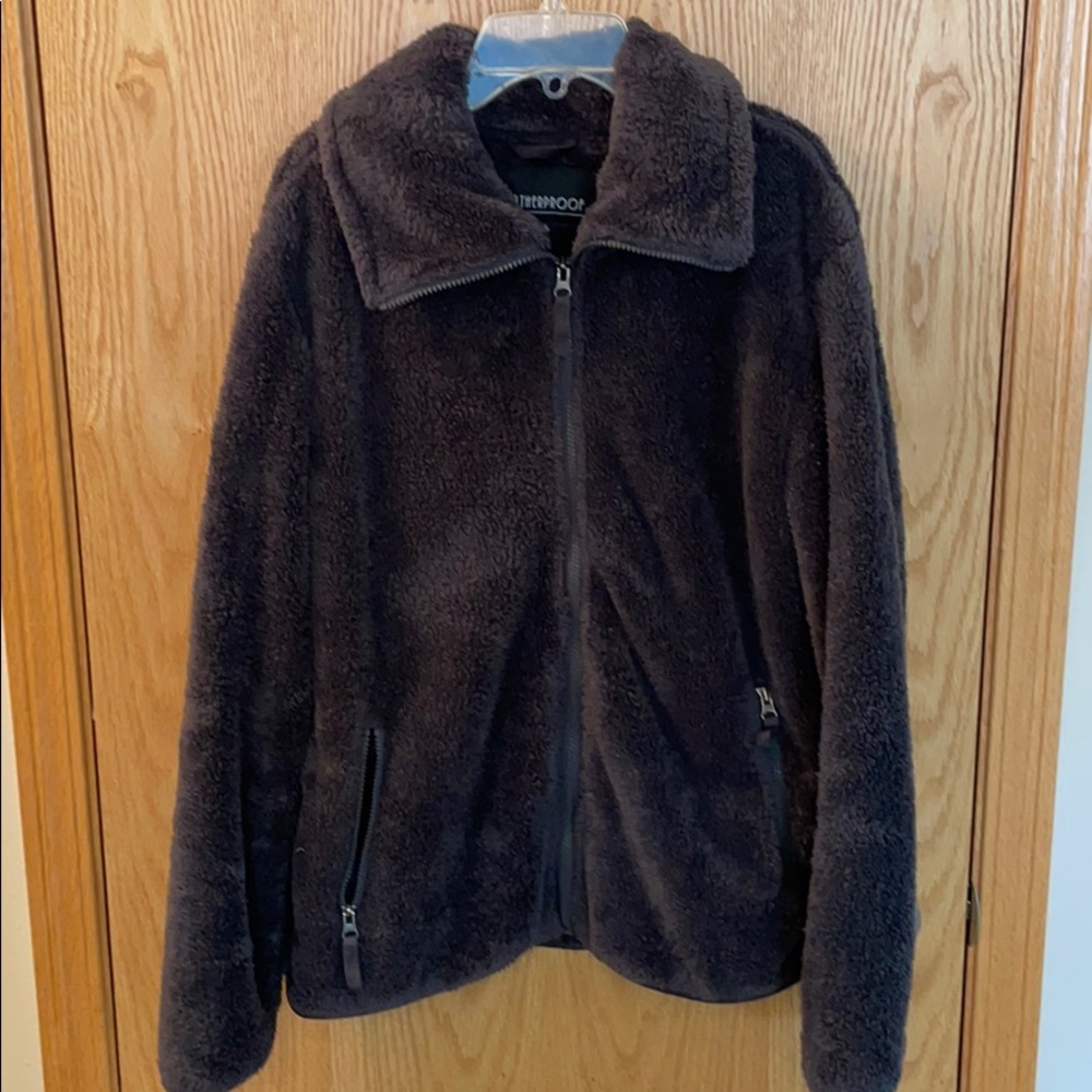 Fuzzy grey coat